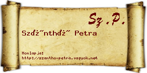 Szánthó Petra névjegykártya